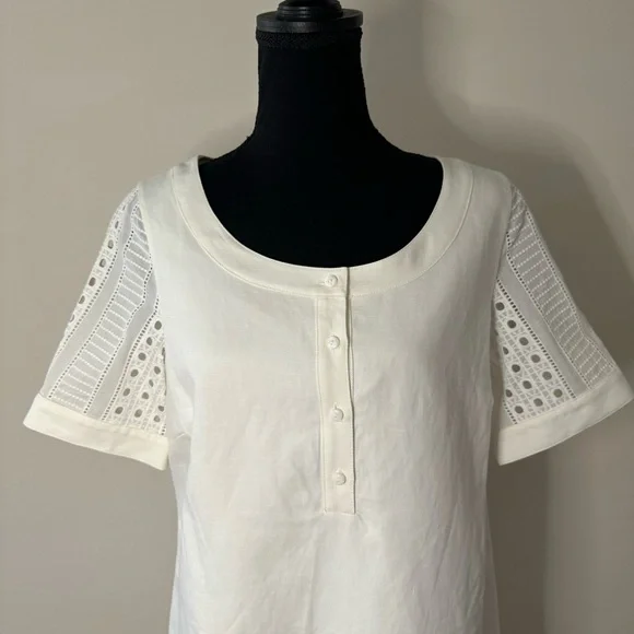 NWT Vineyard Vines White Eyelet City Shift Dress - Picture 5 of 12